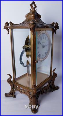 Antique Seth Thomas Empire No. 15 Crystal Regulator Clock 8-Day, Time/Strike