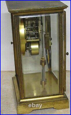 Antique Seth Thomas Empire No. 1 Crystal Regulator Clock 1890 Working Parts