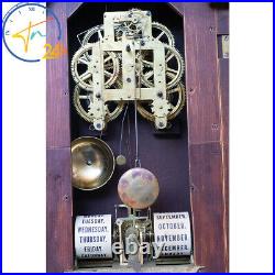 Antique Seth Thomas Fashion Double Dial Calendar Clock