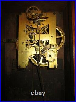 Antique Seth Thomas Figure 8 Calendar Wall Clock Office Model For Restoration