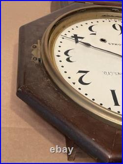 Antique Seth Thomas For Henry Birks Schoolhouse Regulator Wall Clock To Restore