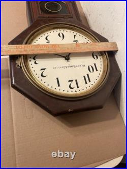 Antique Seth Thomas For Henry Birks Schoolhouse Regulator Wall Clock To Restore