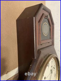Antique Seth Thomas For Henry Birks Schoolhouse Regulator Wall Clock To Restore