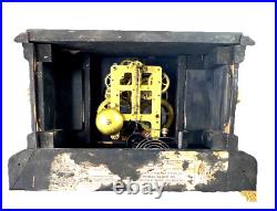 Antique Seth Thomas Four Pillar Loin Head Mantel Clock Hourly Strike Half Hour