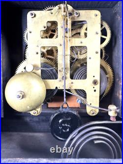 Antique Seth Thomas Four Pillar Loin Head Mantel Clock Hourly Strike Half Hour