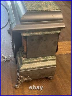 Antique Seth Thomas Four Pillar Pendulum Key Wind Footed Mantel Clock