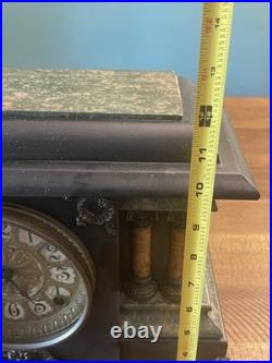 Antique Seth Thomas Four Pillar Pendulum Key Wind Footed Mantel Clock