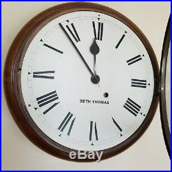 Antique Seth Thomas Gallery Clock 15 diameter