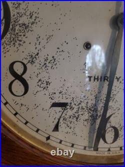 Antique Seth Thomas Gallery Thirty-Day Double Spring Wall Clock 24