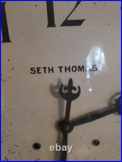 Antique Seth Thomas Gallery Thirty-Day Double Spring Wall Clock 24