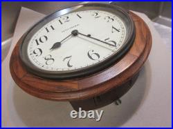 Antique Seth Thomas Gallery Wall Clock Oak Painted Dial Original Finish Runs
