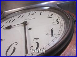 Antique Seth Thomas Gallery Wall Clock Oak Painted Dial Original Finish Runs