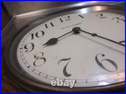 Antique Seth Thomas Gallery Wall Clock Oak Painted Dial Original Finish Runs