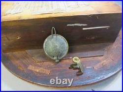 Antique Seth Thomas Gallery Wall Clock Oak Painted Dial Original Finish Runs