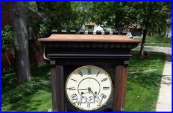 Antique Seth Thomas Garfield Time & Strike Weight Driven Shelf Mantle Clock
