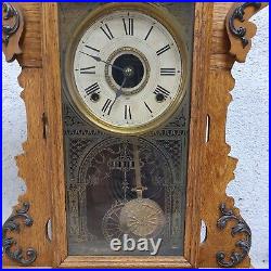 Antique Seth Thomas Gingerbread 8 Day Clock #8981 Metals Series Working