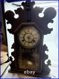 Antique Seth Thomas Gingerbread 8-Day Mantel Clock Antique 19th Century