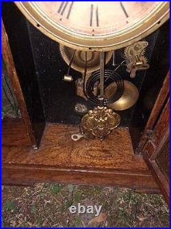 Antique Seth Thomas Gingerbread Clock 290s 8 Day Half Hour Strike