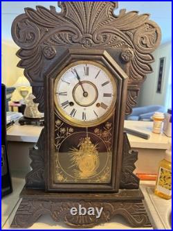 Antique Seth Thomas Gingerbread or kitchen shelf, Mantle clock