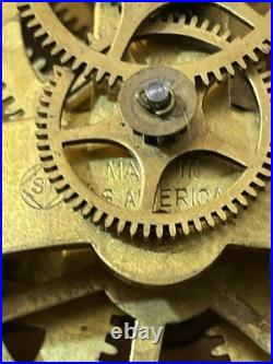Antique Seth Thomas Globe Long Drop Regulator Clock Movement Parts #40 Long Run