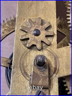 Antique Seth Thomas Globe Long Drop Regulator Clock Movement Parts #40 Long Run
