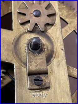 Antique Seth Thomas Globe Long Drop Regulator Clock Movement Parts #40 Long Run