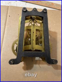 Antique Seth Thomas Globe Long Drop Regulator Clock Movement Parts #40 Long Run