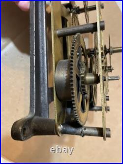 Antique Seth Thomas Globe Long Drop Regulator Clock Movement Parts #40 Long Run