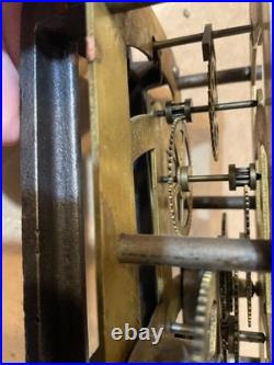 Antique Seth Thomas Globe Long Drop Regulator Clock Movement Parts #40 Long Run
