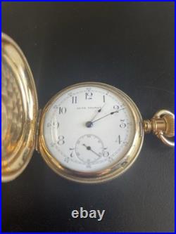 Antique Seth Thomas Gold Filled Pocket Watch Works Well