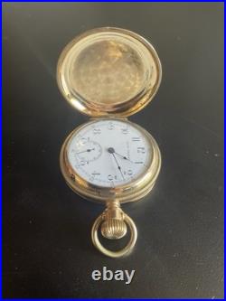 Antique Seth Thomas Gold Filled Pocket Watch Works Well