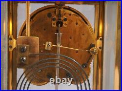 Antique Seth Thomas Gold Gilt Brass EMPIRE Crystal Regulator CLOCK WORKS