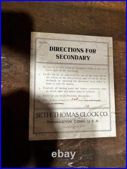 Antique Seth Thomas Hanging Schoolhouse Wall Clock