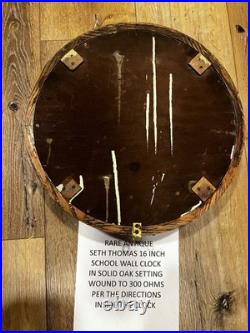Antique Seth Thomas Hanging Schoolhouse Wall Clock