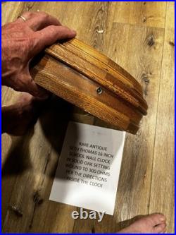 Antique Seth Thomas Hanging Schoolhouse Wall Clock