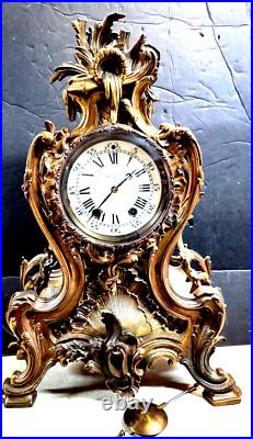 Antique Seth Thomas Imperial 1908-all Metal Clock 21 Inches Antique Seth Thomas Imperial 1908-all Metal Clock 21 Inches