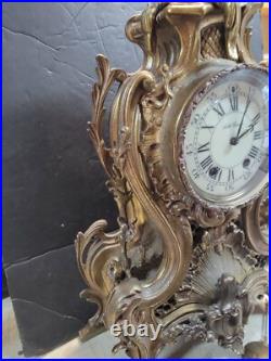 Antique Seth Thomas Imperial 1908-all Metal Clock 21 Inches Antique Seth Thomas Imperial 1908-all Metal Clock 21 Inches