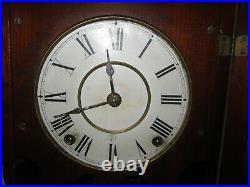 Antique Seth Thomas Inlaid Mantel Clock 8-Day, Time/Strike, Key-wind