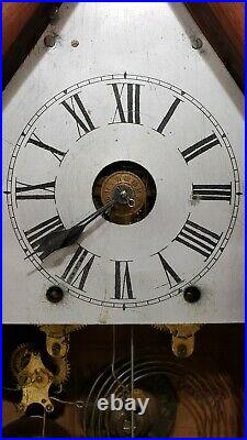 Antique Seth Thomas Key Wind Alarm Steeple Everyday Clock With Key 19th Century