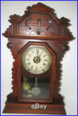 Antique Seth Thomas Kitchen Alarm Clock, 8-Day, Time/Strike