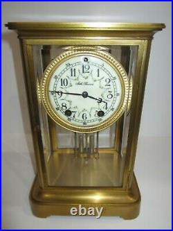 Antique Seth Thomas Large Crystal Regulator Clock 8-Day, Time/Strike, Key-wind