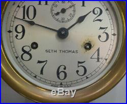 Antique Seth Thomas Lever Bottom Bell Ships Clock
