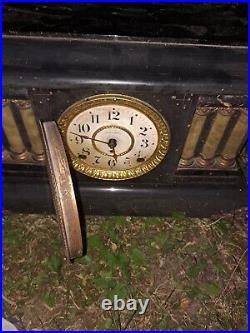 Antique Seth Thomas Lion's Head Mantle Clock Vintage Decorative Timepiece