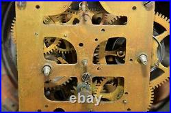 Antique Seth Thomas Long Alarm Model Roman Numeral Mantel Clock Thomaston CT