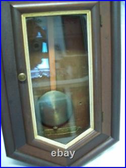 Antique Seth Thomas Long Drop Regulator Wall Clock All Original with Key Working