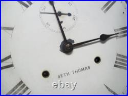 Antique Seth Thomas Long Drop Regulator Wall Clock All Original with Key Working Antique Seth Thomas Long Drop Regulator Wall Clock All Original with Key Working