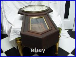 Antique Seth Thomas Long Drop Regulator Wall Clock All Original with Key Working