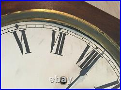 Antique Seth Thomas Long Drop Regulator Wall Clock with Key
