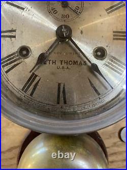 Antique Seth Thomas MONITOR Outside Bell Ship's Strike Wall Clock 1879