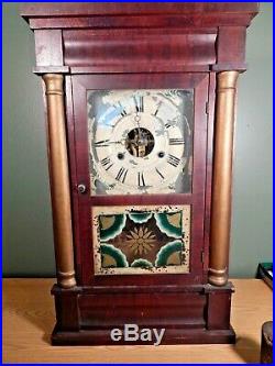 Antique Seth Thomas Mahogany Pillar Clock To Restore